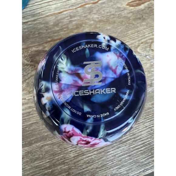 Iceshaker Cheers Ya’ll 12 Oz Aluminum Insulated Tumbler W/lid. Purple Flowers - Picture 6 of 6